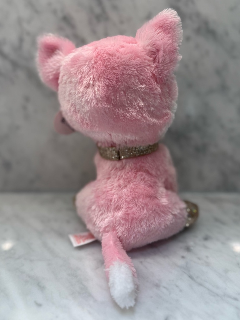 Fiona Ty Beanie Boos Kitty Cat Pink Glitter NWT - Picture 3 of 4